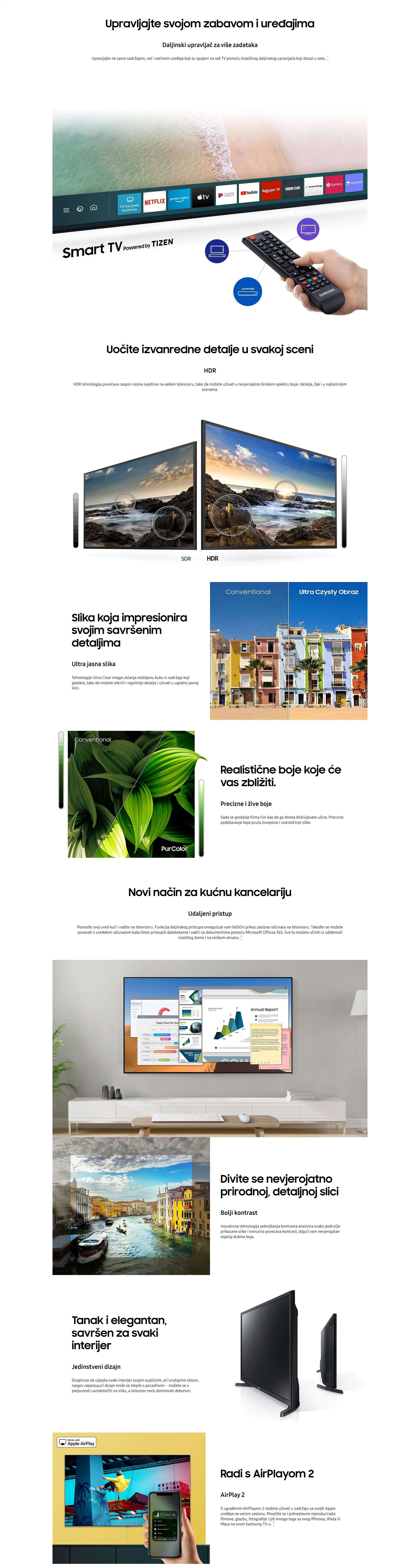 Samsung Series 4 UE32T4302AE 32" HD Smart TV Wi-Fi crni opis